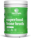 Zammex Bone Broth Plus 超级食品蛋白粉(Turmeric Flavor),8g 含维生素D的水解蛋白,用于健康皮肤,钉子,头发,关节和文摘,非GMO(30次服务)
