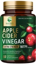 Apple Cider Vinegar Capsules ACV 1877mg,维生素D3,锌和最佳ACV 补充药 支持古特健康更好的消化,Immune系统支持,非GMO & Gluten Free, 60 Capsules