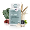Houston Enzymes TrieEnza - Gluten, Casein, Soy,蛋白质,碳水化合物,脂肪和多酚的消化酶 – 女性和男性消化酶(60 Capsules)
