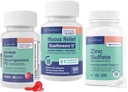 WELMATE 极冷和过敏救济箱:最大强度Guaifenesin 1200 Mg Mucus Relief(100块),Phenylephrine HCl 10 mg Nasal Decongestant(200块)和硫酸锌
