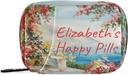 自定义药盒 7 日药盒 袋油画海花 个性化名 旅行药盒组织者 袋与Zipper Portable Weekly Case Contract 大小的维生素补充持有者
