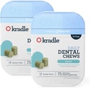 Kradle Dental Chews for Dogs - Ashwagandha Pyridoxine HCL 粉末 - 夜间牙科常规 - 支持放松和口腔卫生 - 150 张 Chews