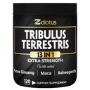 Zolotus 13in1 Tribulus Terrestris Capsules with Maca, Horny Goat Weed, Panax Ginseng, Saw Palmetto, Tongkat Ali, Shilajit & More - Energy, Stamina Supplement for Men & Women - 120 Counts