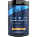 Electrolytes Powder with Caffeine - Enhanced Keto Energy & Hydration Drink Mix - Zero Sugar Electrolyte Powder w BCAAs B-Vitamins Potassium Zinc Magnesium - (90 Servings | Peach Mango)