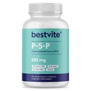 BESTVITE P-5-P 100mg(120 蔬菜卡普尔)(B-6的共化形式) - 无 Stearates - Vegan - 非 GMO - Gluten Free - 无二氧化硅 - 无 Gelatin