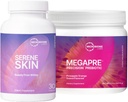 微生素实验室皮肤支持包 - SereneSkin Clear Special Probiotic Supplements Shown 帮助降低精细线(30 Capsules) - Gut Health的巨型预生粉(2.1oz)