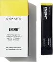 SAKARA Effervescents, 15 Packets - 精炼的无糖电解剂 粉末包,配有维生素B12 & L Theanine,火焰水包,水解粉,能量饮用电解粉