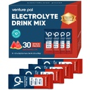 Venture Pal High Sodium Sugar Free Electrolytes Powder Packet - 带有维生素,钠和钾的水解包 → 零卡路里 → Vegan, Keto & Paleo 友好电解质 饮料 – 30 棒