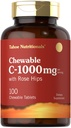 Carlyle Vitamin C Chewables = 1000mg = 100 板块 天然橙色 Flavor = 蔬菜,Non-GMO & Gluten免费补充 = Tahoe营养素