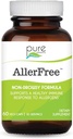 Allerfree 天然过敏性支持 纯酶实验室补充 - 非昏睡药 用于Sinus和鼻腔健康 季节性过敏性酶和草药 - 60 Capsules
