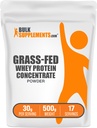 Bulk Assupports.com 草药Whey蛋白粉 - Whey蛋白集中粉 - 无味 & Gluten Free,每服30g,500g(1.1磅)(包1)