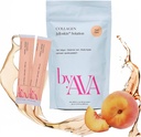 由AVA液态Collagen Jelloskin溶液 海洋Collagen Peptides + Hyaluronic Acid + Elastin peptides 三聚体补充剂 - 毛皮和钉子 → 女性水解鱼 → 15 包桃