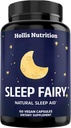 SLEEP FAIRY 天然睡眠援助 QQ 甘油酸镁500mg,Melatonin 10mg, L-Theanine, B6, 5-HTP, GABA, Valerian Root & Ashwagandha QQ 成人草药睡眠药 QQ Vegan 睡眠药 美国MADE