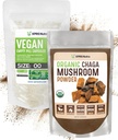 XPRS Nutra Organical Chaga Powder 4 Ounce 与大小 00 预分离空盖( 100 计数) 套装