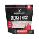 Wilderness Athlete - Energy & Focus 女性和男性能源助推器 - Energy Drink Mix with Natural Cafeine - 低卡,零糖能饮粉 - 30 service Energy Drink Packets (Wild Berry) (英语).