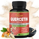 有机Cadane Quercetin Capsules, 90 capsules, 3个月供应 Quercetin, Turmeric Curcumin, Berberine, Nettle, 黑种子粉, 黑辣椒.