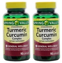 春谷Turmeric Curcumin 复合饮食补充剂,500毫克,90瓶,2包