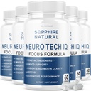 (5 Pack) 神经技术 IQ脑辅助神经技术 Iq Focus 配方药(300 Capsules)
