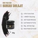 喜马拉雅Shilajit Resin for Women 100%纯度,黄金等级和实验室测试 + 布尔能量,富尔维奇酸的豁免和生命力 & 85+ 矿物质 30克