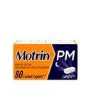 Motrin PM Caplets配有200毫克Ibuprofen & 38毫克二苯胺睡眠辅助剂、小痛和疼痛的夜间疼痛解脱剂、散装剂,80厘米