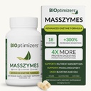 Bioptimizers MassZymes - Gut Health的完整消化酶补充剂 - Bloating Relief for Man and Women - Lipase Amylase Bromelain 消化酶(250卡普尔)
