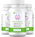 Ben's Natural Health Mind & Memory Supplement, Nootropic Brain Support with Rhodiola, Green Tea, Cloves & Quercetin, 90 Capsules, 3 Pack (英语).