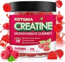 Creatine Monohydrate Gummys for Men and Women 120 CT - 5600mg of Creatine Monohydrate per service, Chewable Creatine Monohydrate for Muscle Support & Energy Boost, Sugar Flavor, Vegan (拉斯伯里弗拉弗尔)