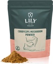 Lilly of the VALLEY CORLY CORDICEPS 蘑菇超級食品用于體育表演 - 性能蘑菇提取 有机军用 - Vegan & Gluten - Free - 包装在可收回的邮袋(8oz,226g)