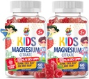 儿童与成年人用镁(Gummys)-100mg(100mg)-平静用镁(Magnesium Chews)- Mood & Muscle 支持用镁(Citrate Chew)- 2Pack