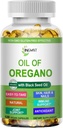 Oil of Oregano Softgels,Organics Oil of Oregano with Black Seed Oil for Immune Support Digestive Health Seasonal Herbal,High Carvacrol & Thymoquinone Oregano Oil,Plant Based,Non-GMO,120 Count