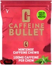 咖啡因子弹4 Mint Cafeine Candies = 400mg Cafeine Kick, 更快于能量凝胶和自行车 Chews 用于中速耐力运动和游戏咖啡因能量靴