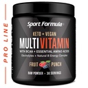 多维他命粉 - 为男性饮用混合剂 BCAA 氨基酸 Won't upset your Tomach - Keto Vegan 多维他命果汁 - 电解质超B 复杂消化酶