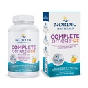 北欧自然公司 完成Omega-D3,Lemon Flavor - 120 Soft Gels - 565 mg Omega-3 + 70 mg GLA + 1000 IU 维生素 D3 - EPA & DHA - 健康皮肤,认知,阳性Mood - 非GMO - 60 services