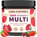 Llama Naturals Multivitamin for Women, Vegan,有机胶囊中含有维生素D, C和K, 女性真正的水果Gummy Vitamins, Chewable Multivitamin Supplement, No 添加糖蔗,草莓, 120 Ct