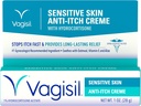 Vagisil Feminine Anti-Itch Cream for Women, Sensitive Skin Formula with Hydrocortisone, Helps relieve Yeast Infection Irritation, Gynecologist Tested, Soothes & Cools, 1oz (Pack of 1)