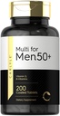 男子卡莱尔多维特敏 50+ + → 200 计 → 与 B 维生素, 维生素 D, 镁和锌 → 非 GMO, Gluten 免费补充