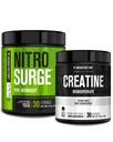 Jacked Factory NITROSURGE 工作前补充剂(北极白) Creatine Monohydrate Powder 150g(未味) 用于肌肉生长,增强强度,增强能量