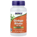 现在食品 Ginkgo Biloba 60mg 24% 提取,60 盖