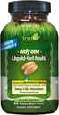 Irwin Naturals Only One Liquid-Gel Multi - 60 Liquid Softgels - 无铁每日基本维生素,矿物,抗氧化剂,Omega-3和绿色超级食品