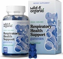 野生和有机肺解毒胶 -- -- 1 000 mg Mullein Gummys for Lungs Clease -- -- 配有Mullein叶片提取剂和蘑菇混合剂的自然补充剂 -- -- 60 Vegan, Non-GMO Chews