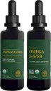 全球治疗中心 Ashwagandha & Omega 3 6 7 9 Kit - 帮助神经、脑健康、心脏健康和眼科健康