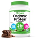 Orgain 有机维冈蛋白粉、奶油巧克力糖-21g 植物蛋白质、6g 预生纤维、低净碳、无乳糖成分、无添加糖、非GMO、摇晃和滑动,2.03磅