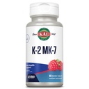 KAL 维生素 K2 MK7 ActivMelt 100 mcg, 维生素 K 补充为高级 K2 MK7, 骨质健康, 心脏和动脉健康支持, 天然树莓 Flavor, Vegan, Gluten Free, 60 services, 60 微片
