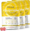 Bovine Colostrum Chews for Gut Health, Bloating & Beautiful for Women and Men - 草料 Colostrum Gummys for 消化健康豁免和总体健康 - 10 草莓奶昔伯爵 3pk