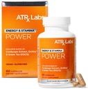 Power: Energy & Stamina - 蘑菇补充品,配有 Cordyceps, Green Tea, 和 Alpinia Galanga 的专有摘录, May 改进焦点与能源, Vegan & Gluten-Free, 60 Capsules