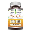橄榄油中维生素D3的神奇配方 5000 IU Supplements → 软胶 → Non-GMO → Gluten - Free → 美国制造(1 pack → 360 Count)
