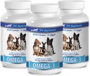 PET Suppments & Nutritical LLC 皮肤和煤湿狗食品 - Dog Omega 3 基本脂肪 ACIDS - 高级公式 - 头发和炭健康 - 天然 - 狗防炎 - 3瓶(540软胶)