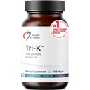 健康TRI-K设计 - 三种维生素K + GG,高概率补充剂 - 2000mcg 维生素K1,500mcg K2 MK-4 - 非GMO + Gluten Free(60软胶)