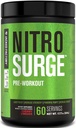 Jacked Factory NITRSURGE Pre Workingout Supplement - 无尽能源,即时强力增益,清晰焦点,密集泵 - NO Boster & Powerful Preworkout 能源粉 - 60 services, Cherry Limeade