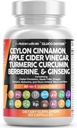 清真核素 Ceylon Cinnamon Capsules + Berberine Turmeric Apple 苹果 苹果 苹果 维那加 Ginsen Bitter Melon Gymnema 牛奶 硝酸盐 Fenugreek 补充药丸 供男女使用